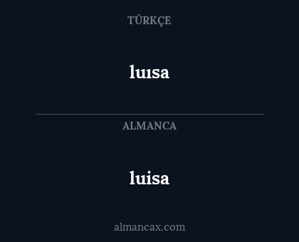 luisa - luısa