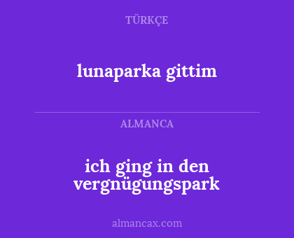 lunaparka gittim - ich ging in den vergnügungspark