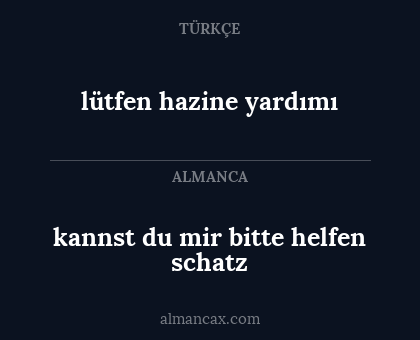 lütfen hazine yardımı - kannst du mir bitte helfen schatz