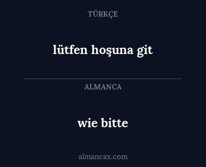 lütfen hoşuna git - wie bitte
