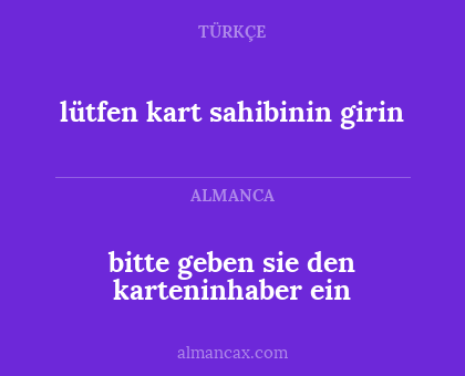 bitte geben sie den karteninhaber ein - lütfen kart sahibinin girin