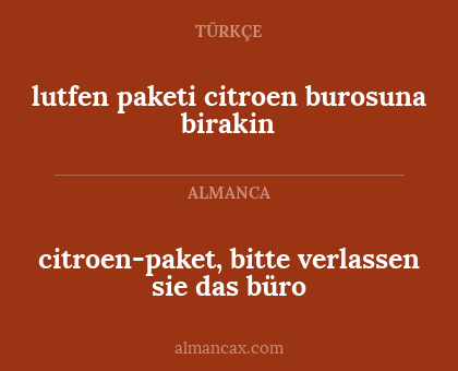 citroen-paket, bitte verlassen sie das büro - lutfen paketi citroen burosuna birakin