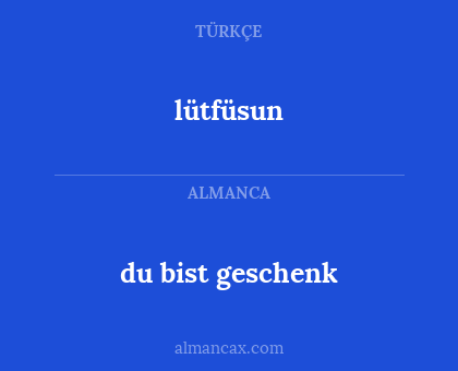 lütfüsun - du bist geschenk