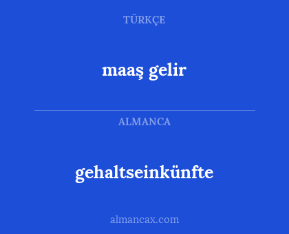 gehaltseinkünfte - maaş gelir