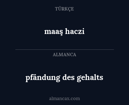 pfändung des gehalts - maaş haczi