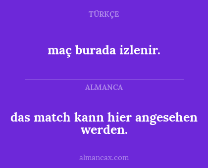 maç burada izlenir. - das match kann hier angesehen werden.