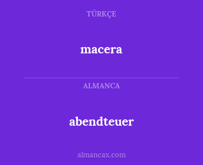 macera - abendteuer