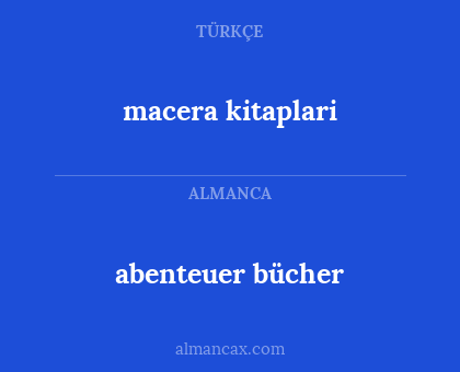 abenteuer bücher - macera kitaplari