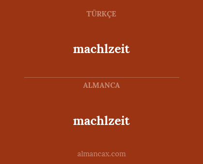 machlzeit - machlzeit