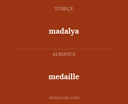 medaille - madalya
