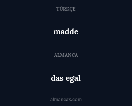 madde - das egal