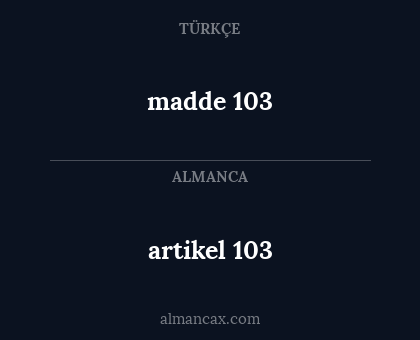 madde 103 - artikel 103