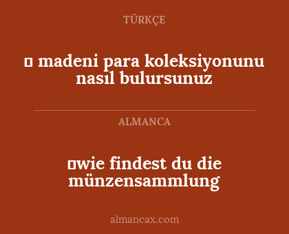  madeni para koleksiyonunu nasıl bulursunuz - wie findest du die münzensammlung