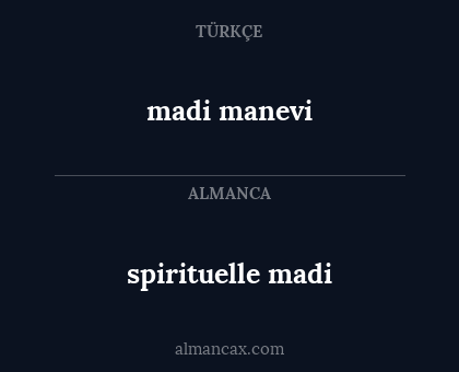 madi manevi - spirituelle madi