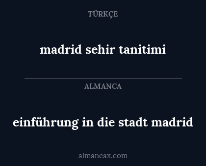 madrid sehir tanitimi - einführung in die stadt madrid