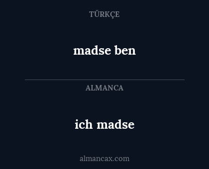 madse ben - ich madse