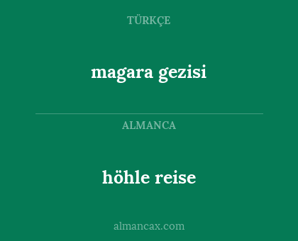 höhle reise - magara gezisi