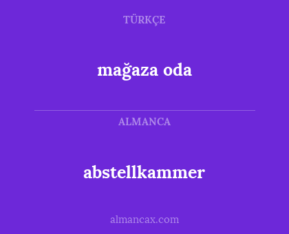 abstellkammer - mağaza oda