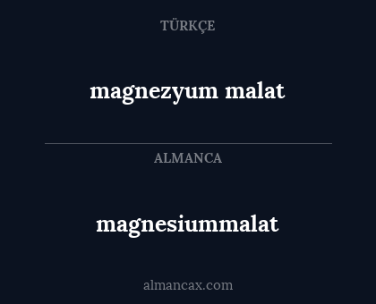 magnezyum malat - magnesiummalat