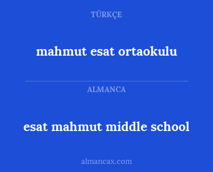 esat mahmut middle school - mahmut esat ortaokulu