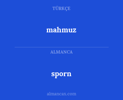 mahmuz - sporn