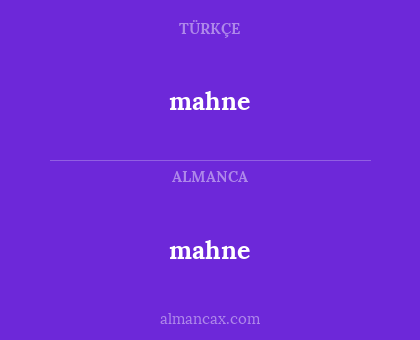 mahne - mahne