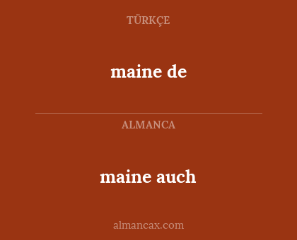 maine de - maine auch