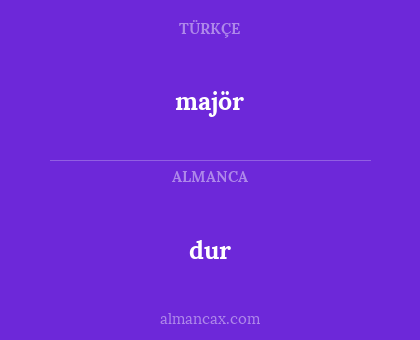 majör - dur