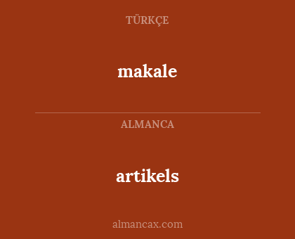 makale - artikels