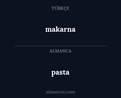 pasta - makarna