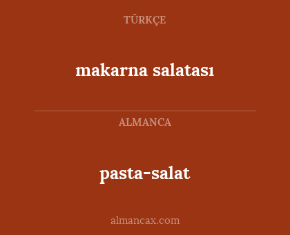 pasta-salat - makarna salatası