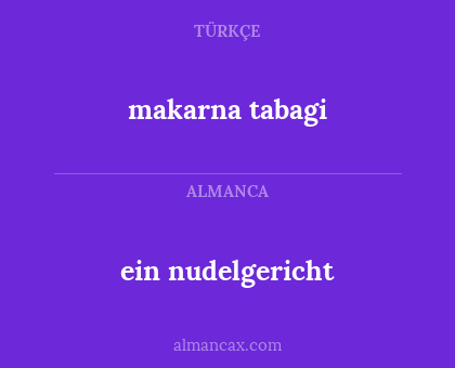 makarna tabagi - ein nudelgericht