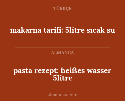pasta rezept: heißes wasser 5litre - makarna tarifi: 5litre sıcak su