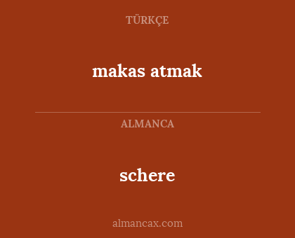 makas atmak - schere