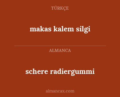 schere radiergummi - makas kalem silgi