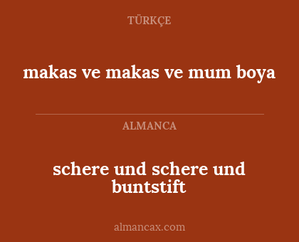 schere und schere und buntstift - makas ve makas ve mum boya