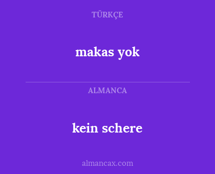 kein schere - makas yok