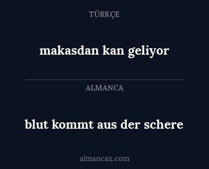 makasdan kan geliyor - blut kommt aus der schere