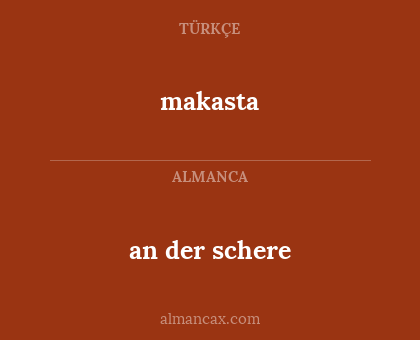 an der schere - makasta