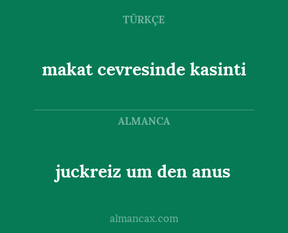 makat cevresinde kasinti - juckreiz um den anus