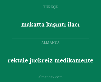 rektale juckreiz medikamente - makatta kaşıntı ilacı