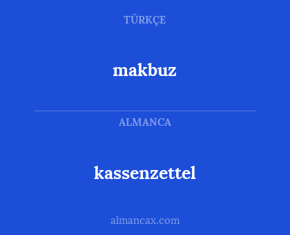 kassenzettel - makbuz