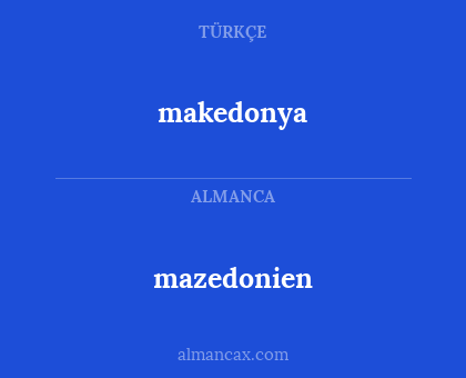 makedonya - mazedonien