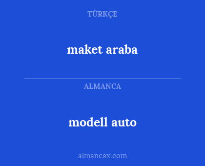 modell auto - maket araba