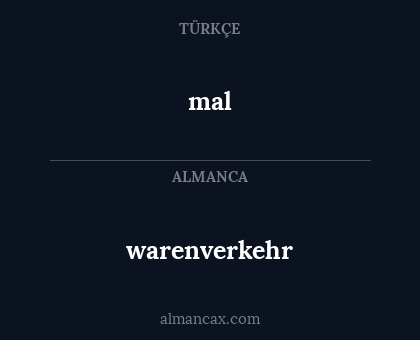 mal - warenverkehr