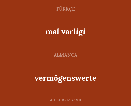 vermögenswerte - mal varligi