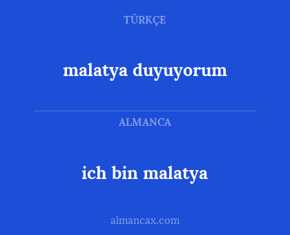 ich bin malatya - malatya duyuyorum