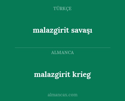 malazgirit krieg - malazgirit savaşı