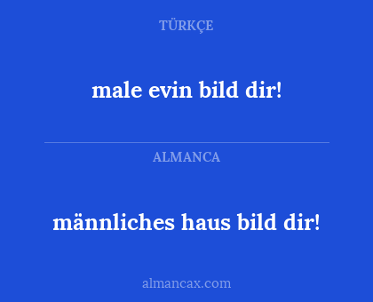 männliches haus bild dir! - male evin bild dir!