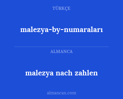 malezya-by-numaraları - malezya nach zahlen